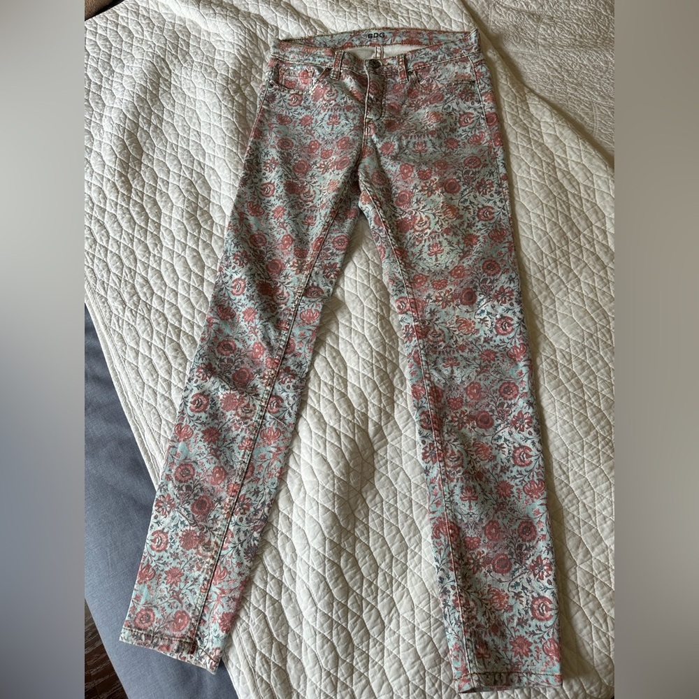 Floral Patterned Women's Jeans